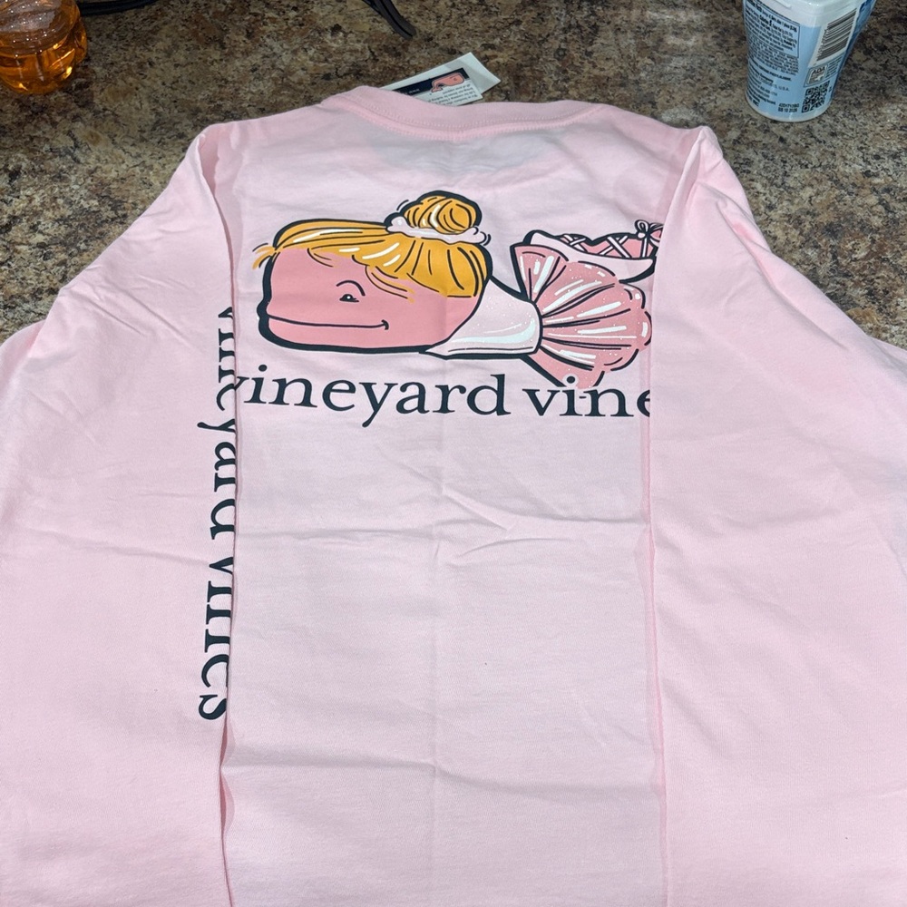 Vineyard Vines Pink Graphic Long Sleeve Tee